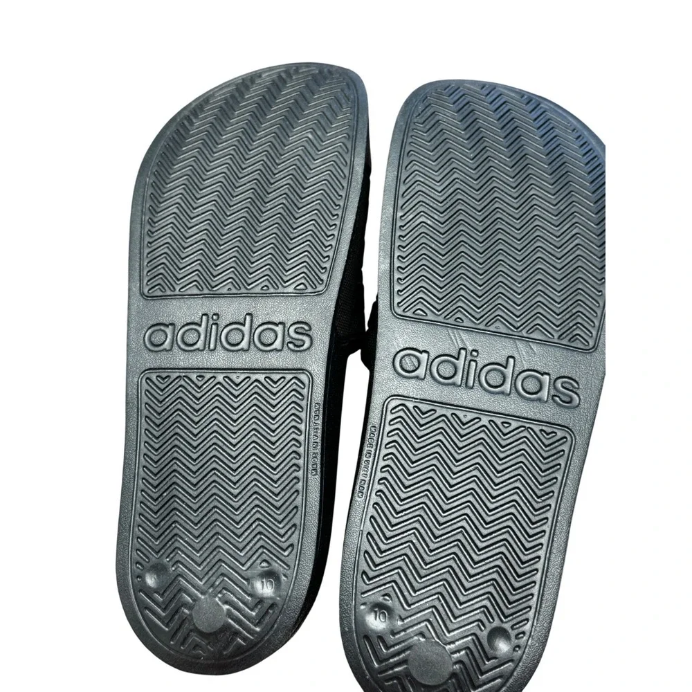Adidas Adilette Shower Slides Black 3-Stripes Sandals GZ3772 Mens 10 Womens 11